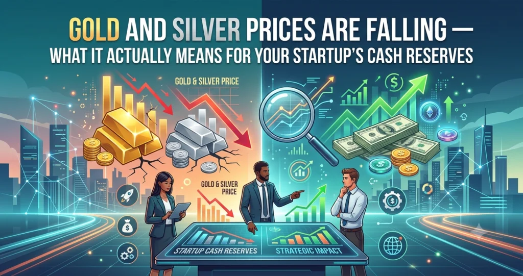 Gold and Silver Prices Are Falling — What It Actually Means for Your Startup's Cash Reserves